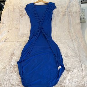 Light-weight, high-low dress, royal blue